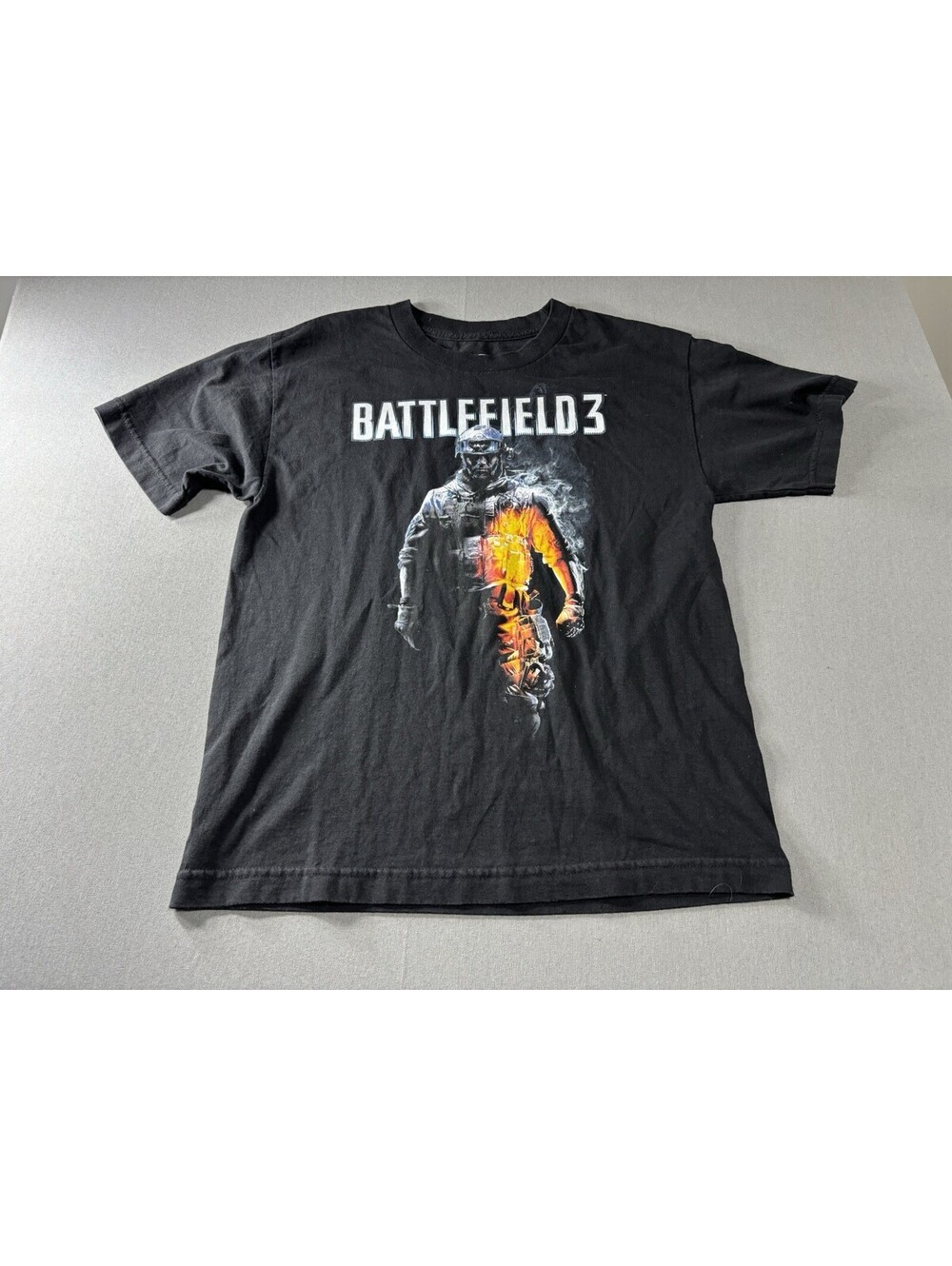 Boys L Battlefield 3 T-Shirt Black EA Games